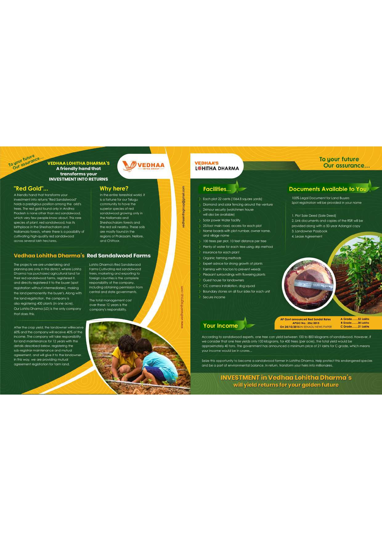 INVESTMENT in Vedhaa Lohitha Dharma’s Red Sandalwood Farms A Friendly Hand That Transforms Your Investment Into Returns